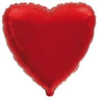 Ballon mylar coeur rouge